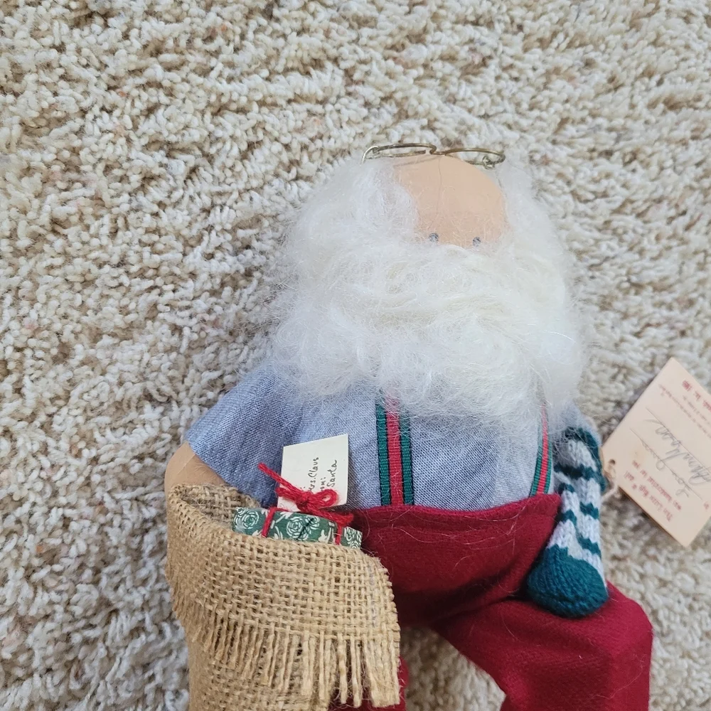 Lizzie High Vintage Collectible Wooden Santa & Mrs. Clause Christmas Decoration
